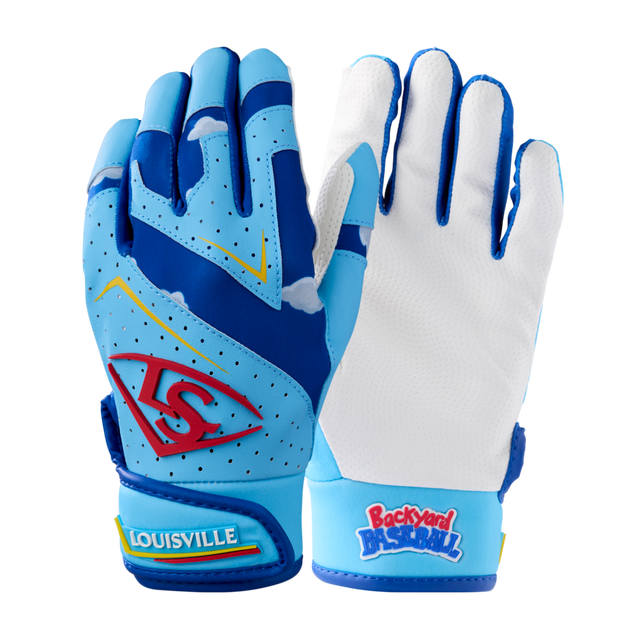 Wilson Youth Backyard Baseball Clouds Genuine V2 Batting Gloves-2