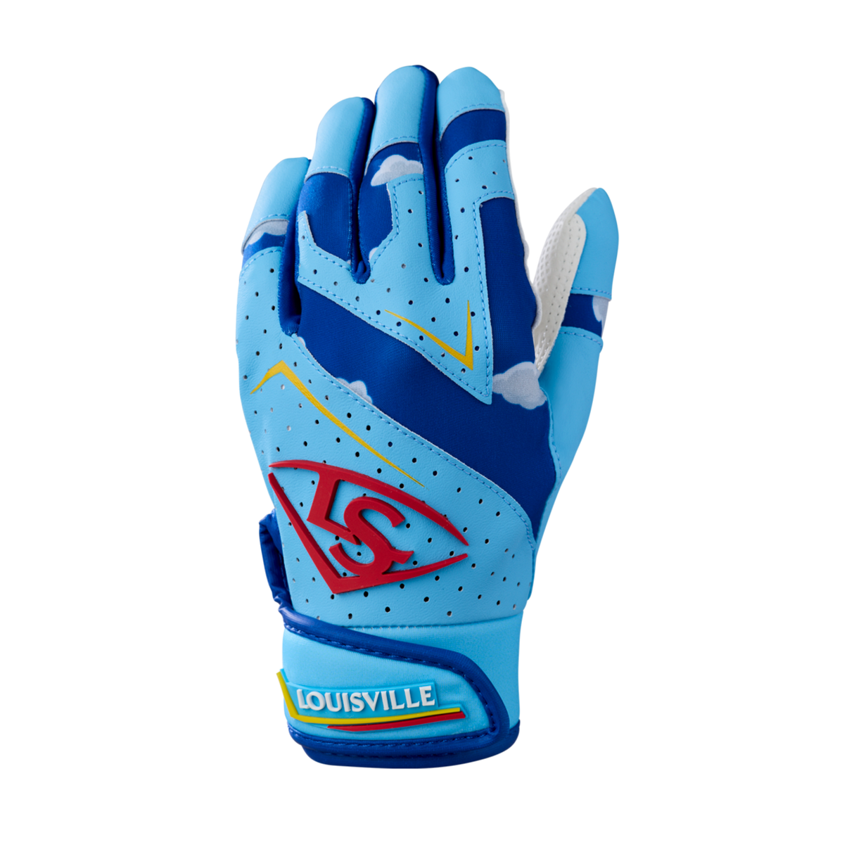 Wilson Youth Backyard Baseball Clouds Genuine V2 Batting Gloves-5