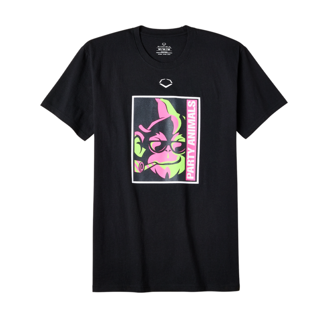 EvoShield Men's Unisex Party Animals Poster Baseball Tee-2