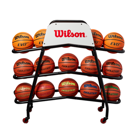 Wilson Deluxe Basketball Cart 15 Balls-1