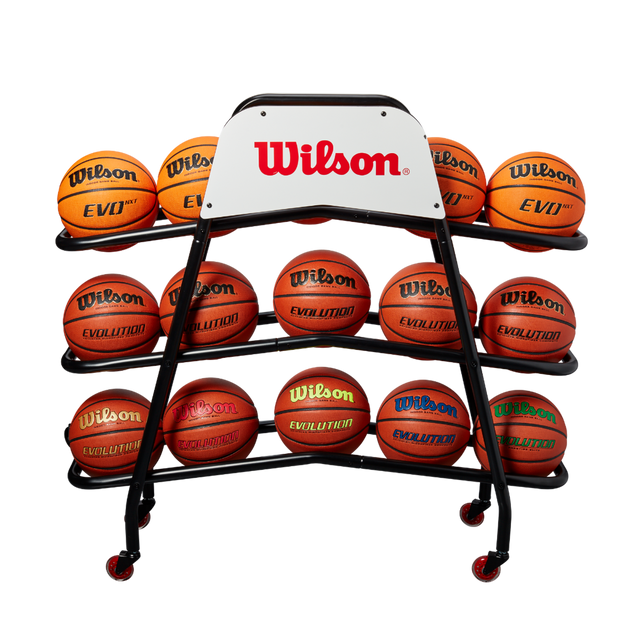 Wilson Deluxe Basketball Cart 15 Balls-1