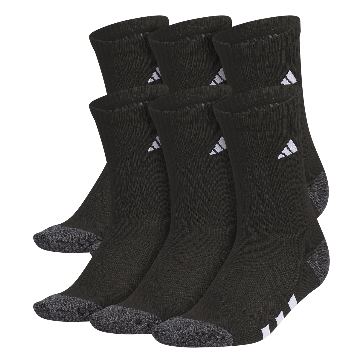 adidas Youth Athletic Cushioned 6-Pack Crew Sock-1