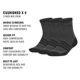 adidas Men's Cushioned X 4 3-Pack Mid-Crew Sock-2