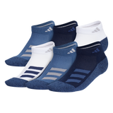 adidas Youth Cushioned Angle Stripe 6-Pack Low Cut Sock-1