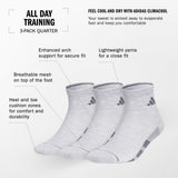 adidas Men's All Day Training 3-Pack Quarter Sock-2