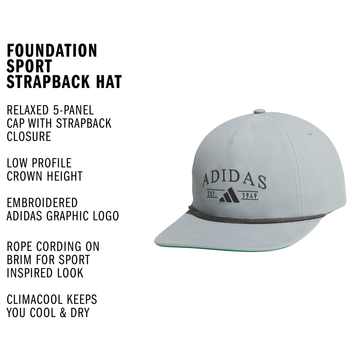adidas Men's Foundation Sport Strapback Hat-2