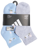 adidas Women's Athletic Cushioned Graphic 6-Pack Quarter Sock-5