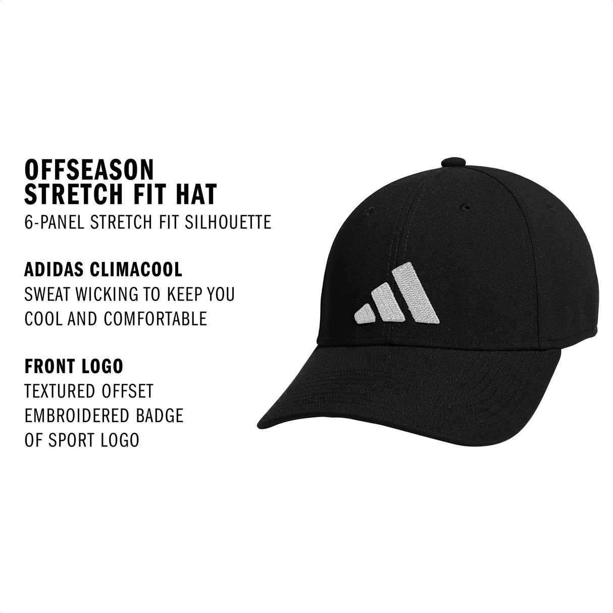 adidas Men's Offseason Stretch Fit Hat-2