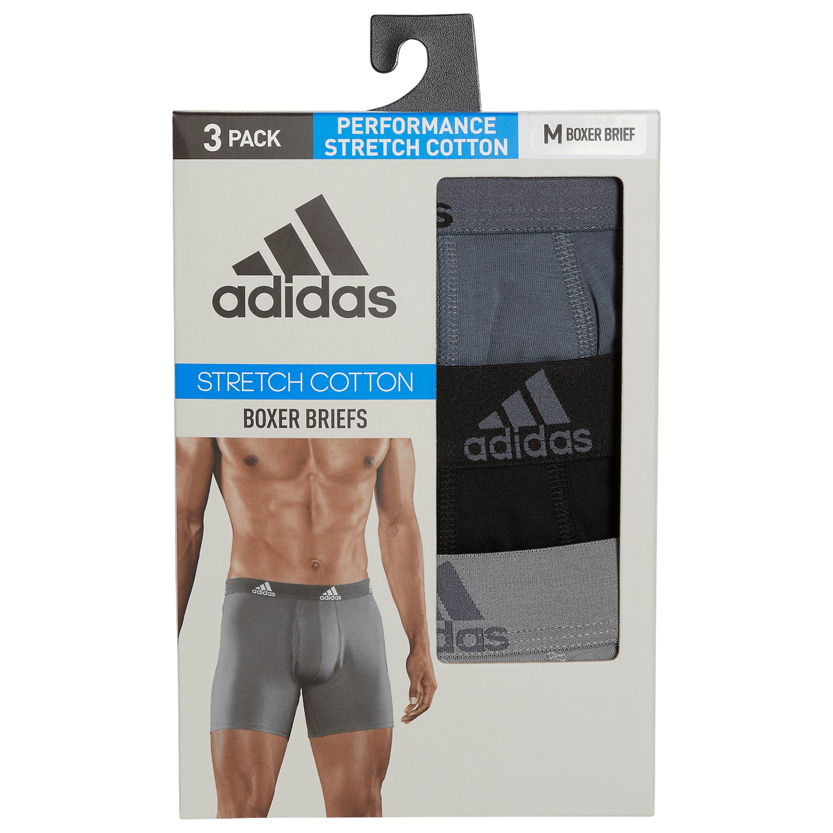 adidas Men's Stretch Cotton 3-Pack Boxer Brief-8