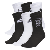 adidas Youth Cushioned Mixed 2.0 6-Pack Crew Sock-1