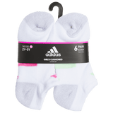 adidas Girl's Athletic Cushioned 6-Pack No Show Sock-6