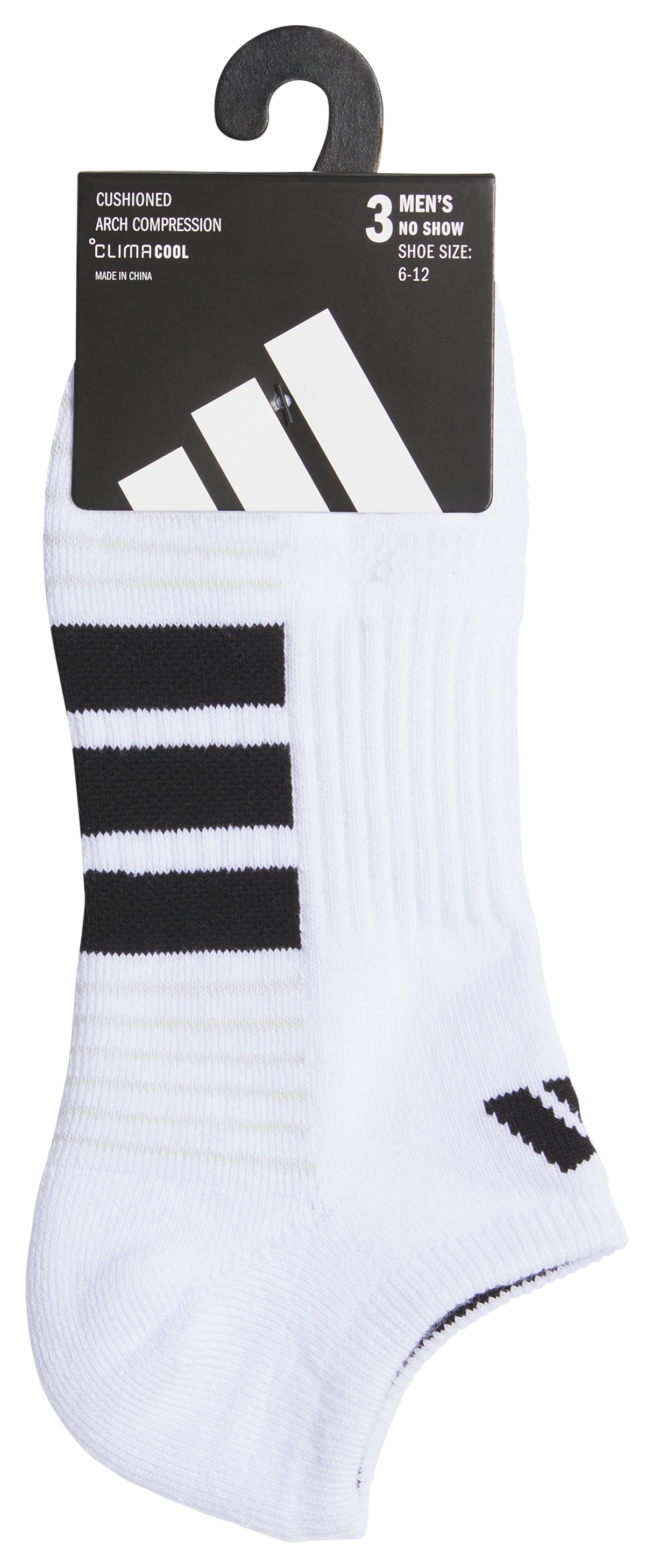 adidas Men's Cushioned 4.0 3-Pack No Show Sock-5