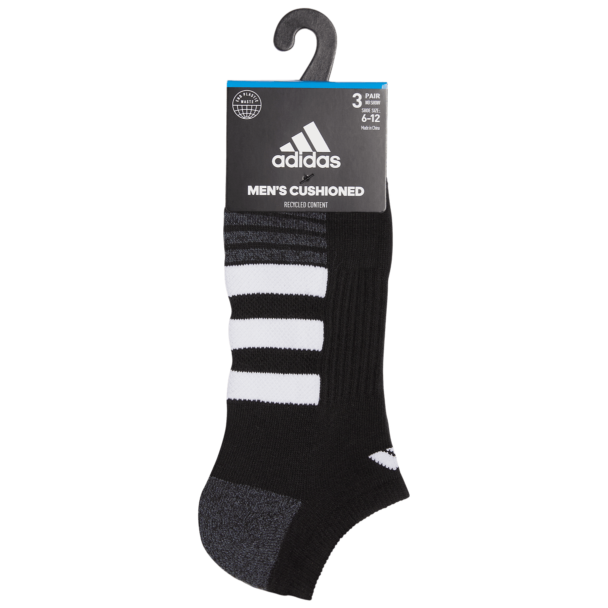 adidas Men's Cushioned 3.0 3-Pack No Show Sock-7