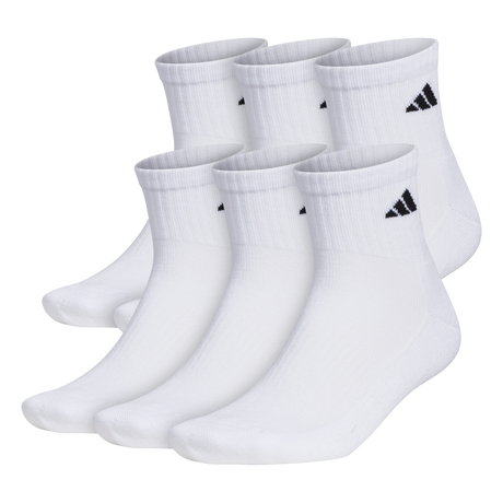 adidas Men's Athletic Cushioned 6-Pack Quarter Sock-1