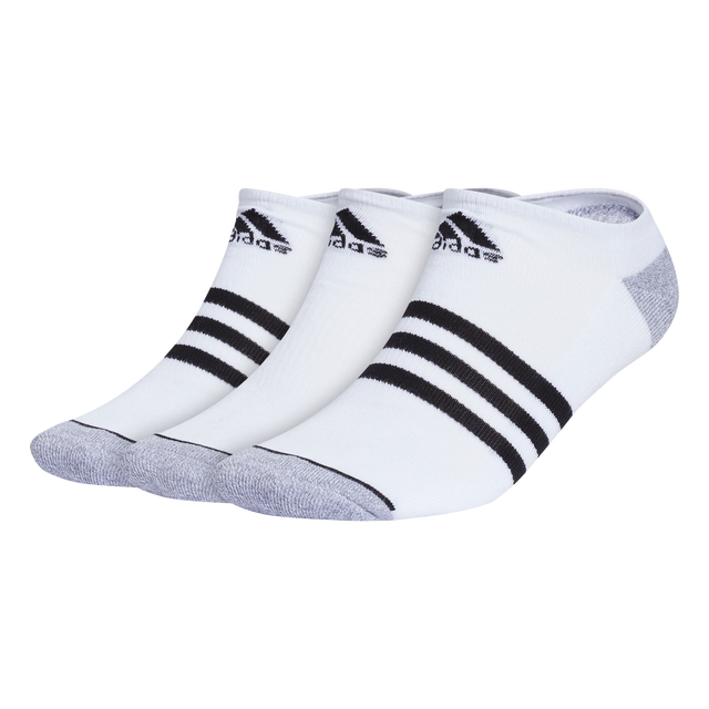 adidas Men's Cushioned 3-Stripe 3.0 3-Pack No Show Sock-1