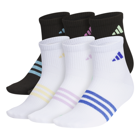adidas Girl's Superlite 3.0 6-Pack Quarter Sock-1