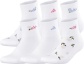 adidas Girl's Cushioned Graphic 2.0 6-Pack Quarter Sock-1
