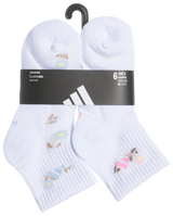 adidas Girl's Cushioned Graphic 2.0 6-Pack Quarter Sock-5