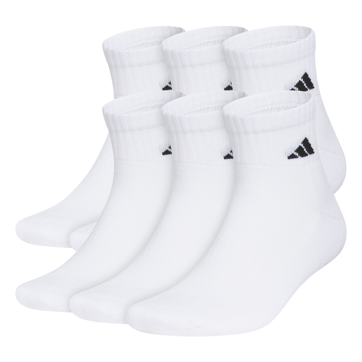 adidas Men's Classic Cushioned 6-Pack Quarter Sock-1