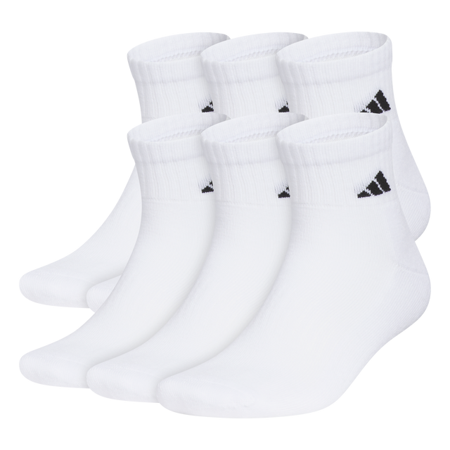 adidas Men's Classic Cushioned 6-Pack Quarter Sock-1