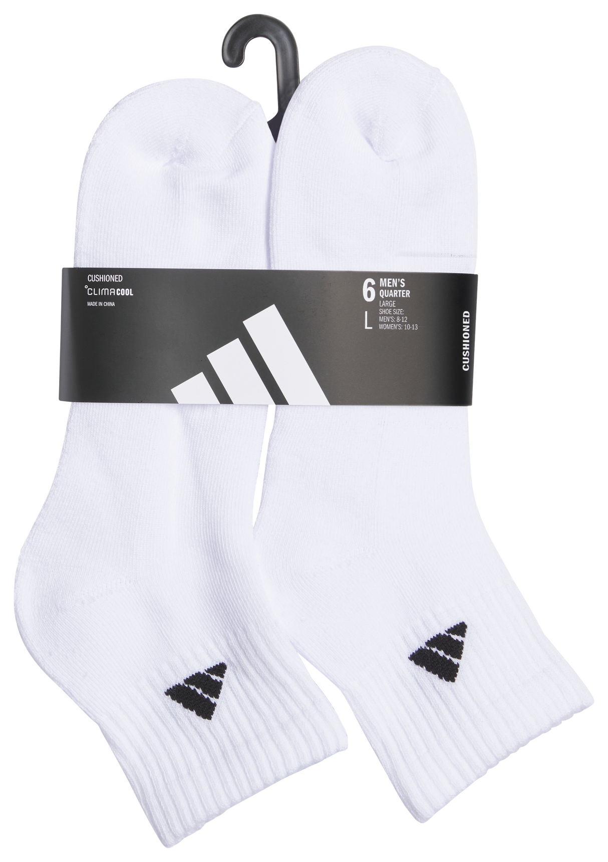 adidas Men's Classic Cushioned 6-Pack Quarter Sock-5