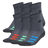 adidas Youth Cushioned Angle Stripe 6-Pack Crew Sock-1