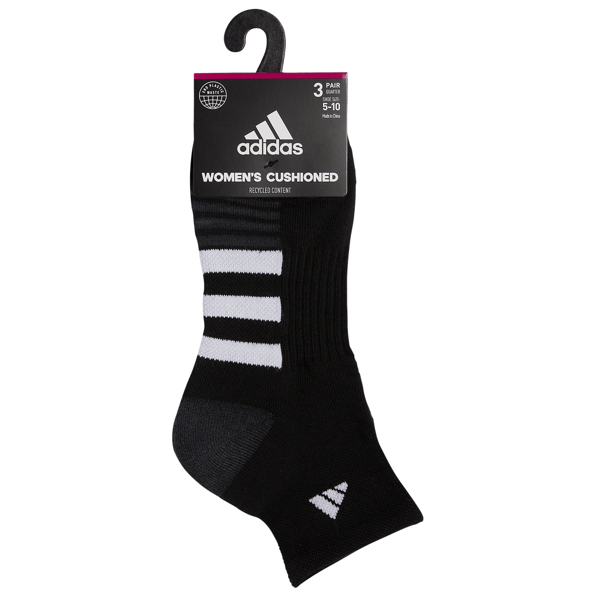 adidas Women's Cushioned 3.0 3-Pack Quarter Sock-9