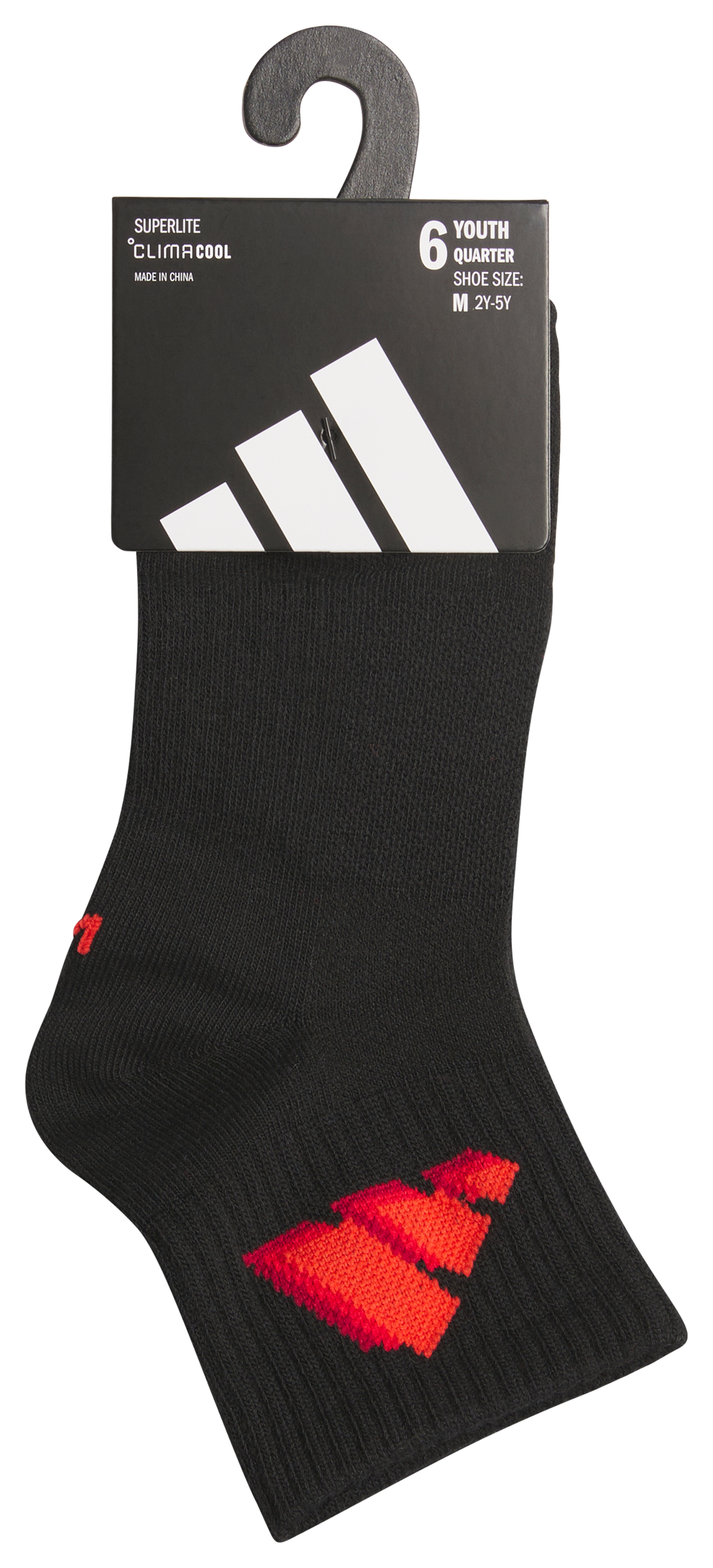 adidas Youth Superlite Classic 2.0 6-Pack Quarter Sock-6