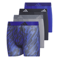 adidas Youth Microfiber Graphic 4-Pack Boxer Brief-1