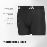 adidas Youth Microfiber Graphic 4-Pack Boxer Brief-2