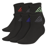 adidas Youth Superlite Classic 6-Pack Quarter Sock-1