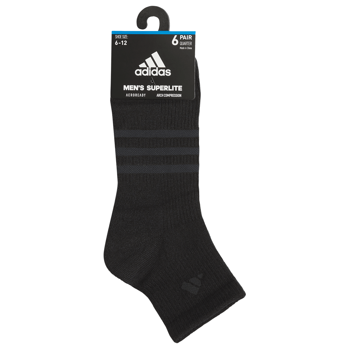 adidas Men's Superlite 3.0 6-Pack Quarter Sock-6