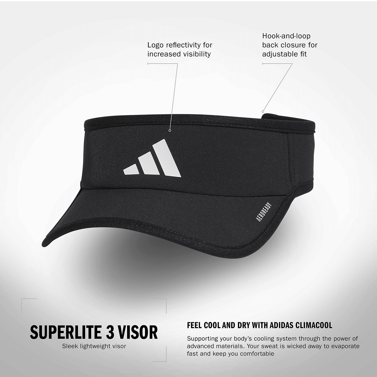 adidas Men's Superlite 3 Visor-2