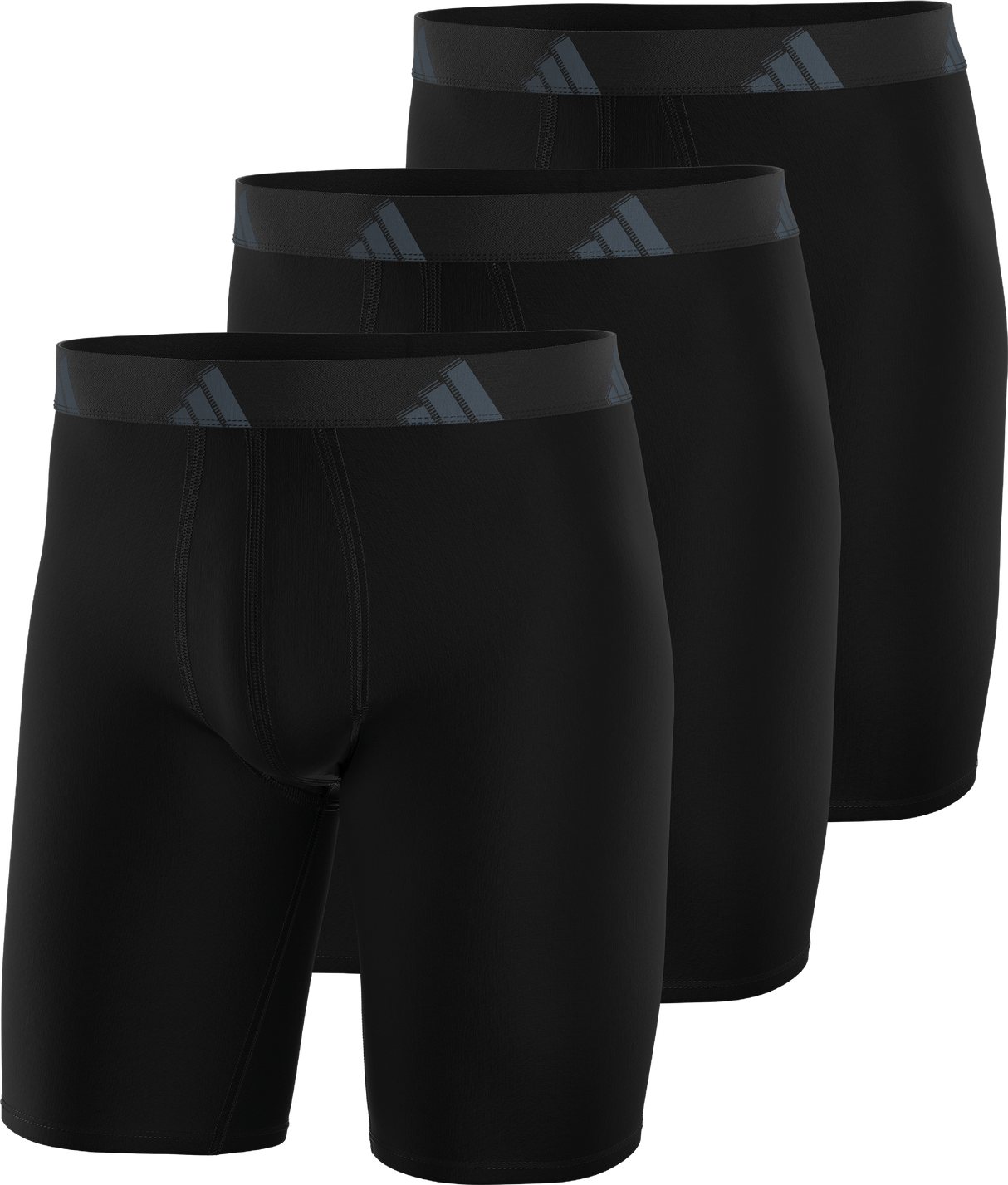 adidas Men's All Day Microfiber 3-Pack Long Boxer Brief-1