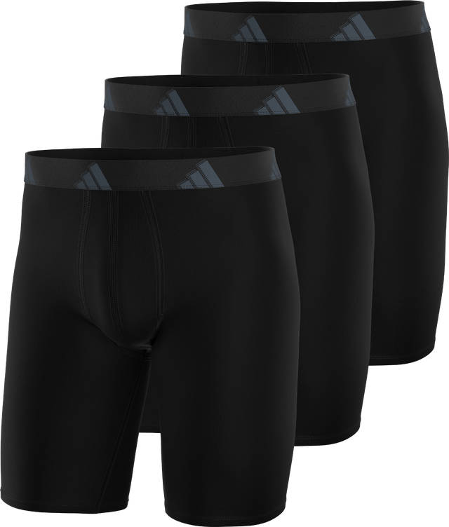 adidas Men's All Day Microfiber 3-Pack Long Boxer Brief-1