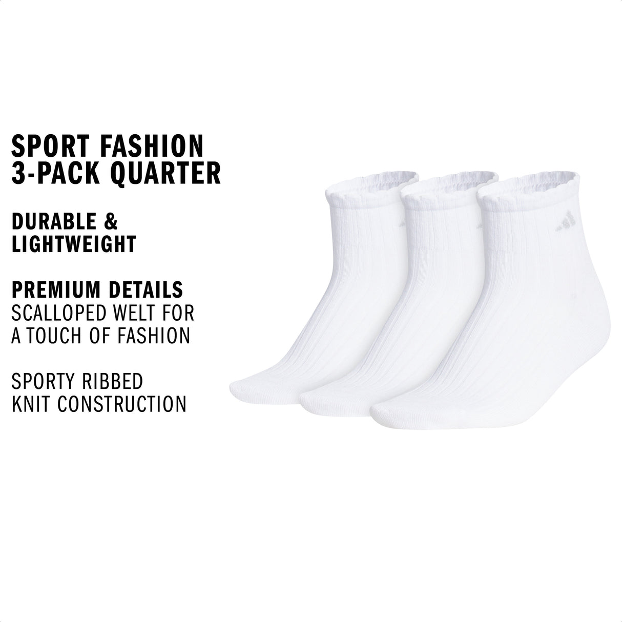 adidas Women's Sport Fashion 3-Pack Quarter Sock-2