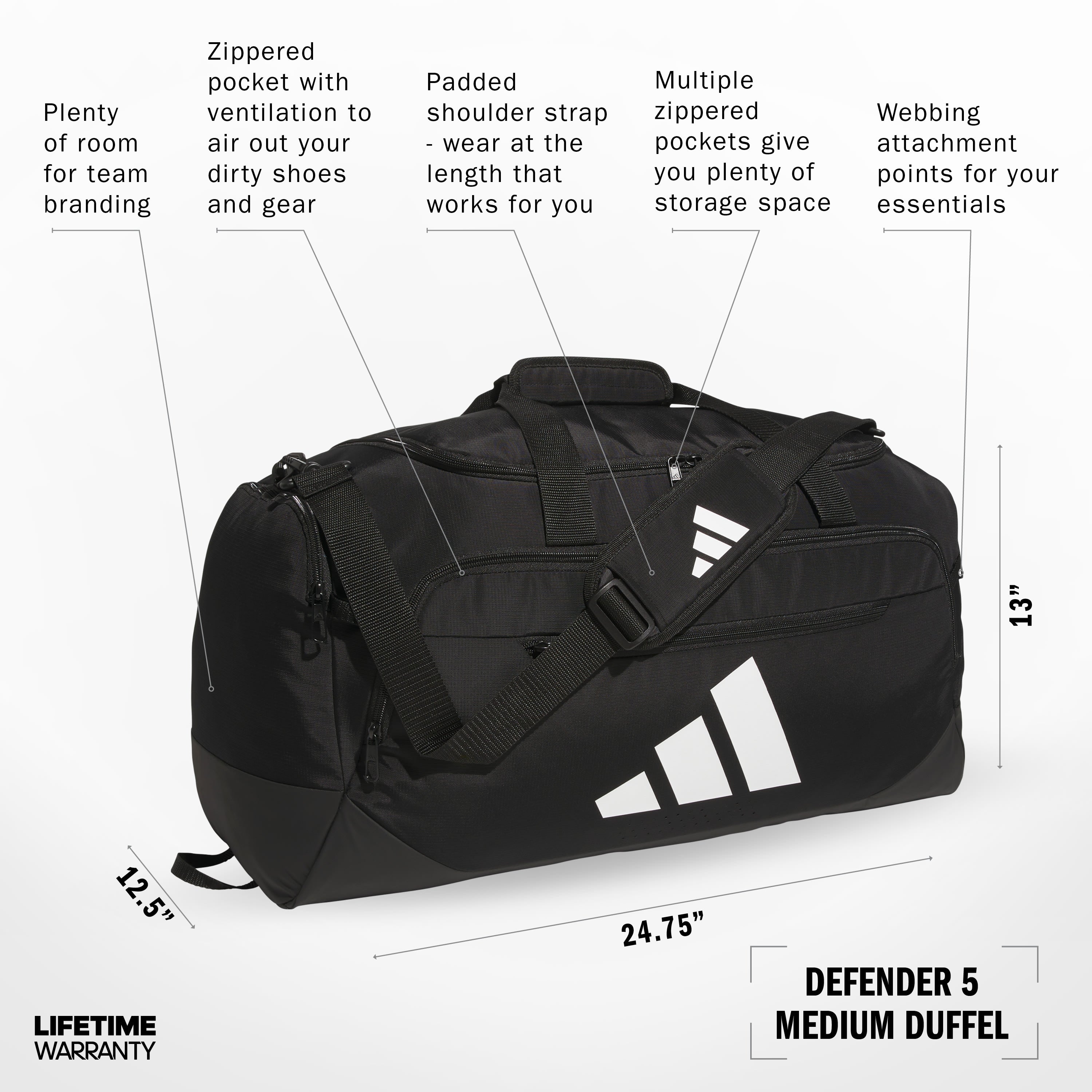 adidas Defender 5 Medium Duffel | League Outfitters