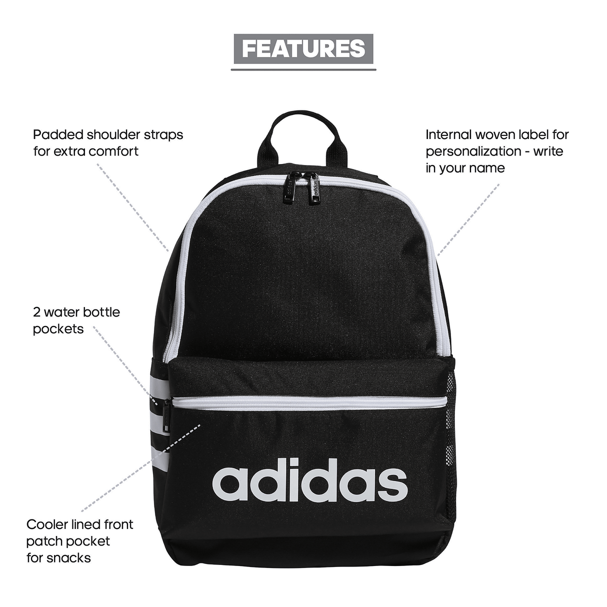 adidas Youth Classic 3S Backpack-2
