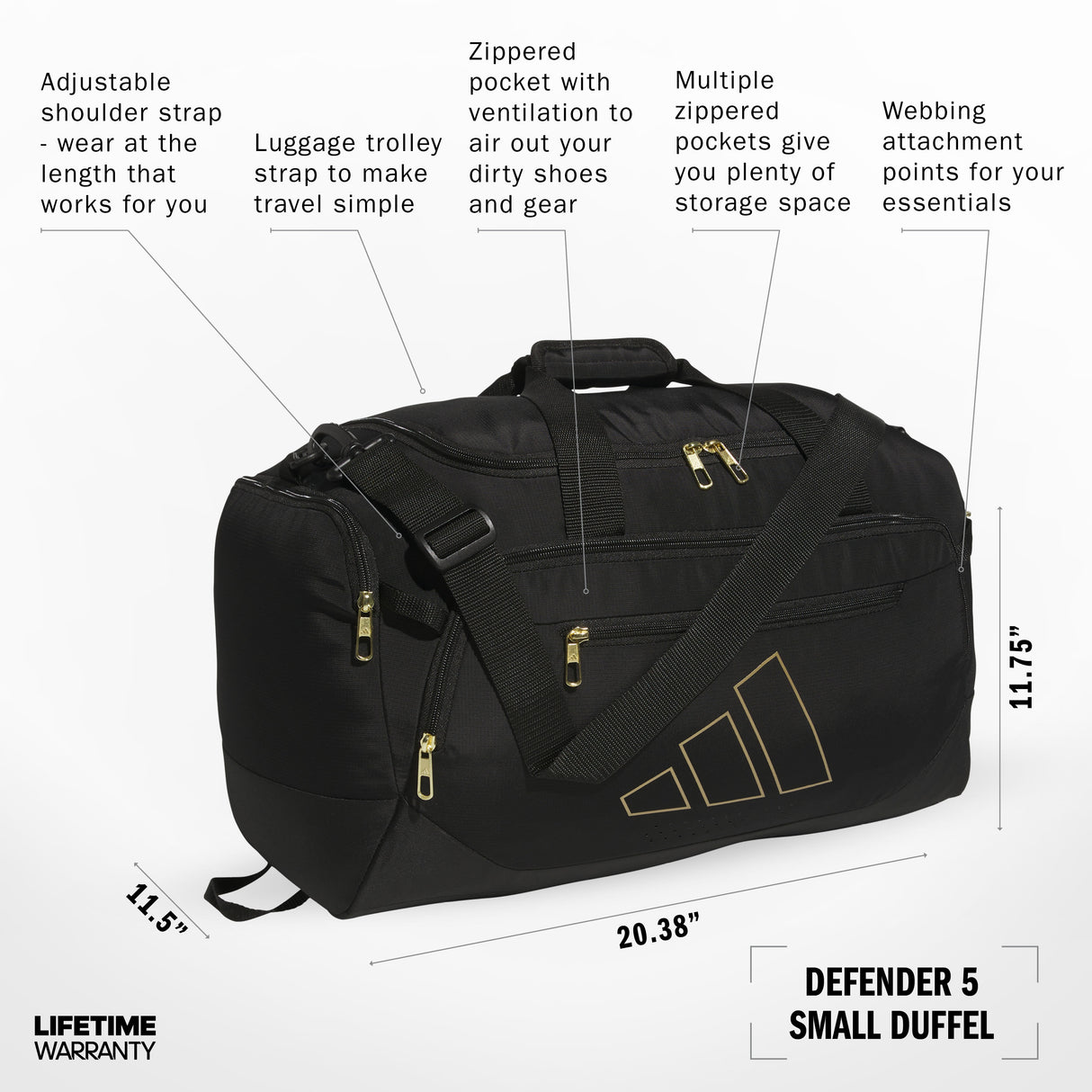 adidas Defender 5 Small Duffel-2
