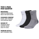 adidas Men's Tech 3-Pack High Quarter Sock-2