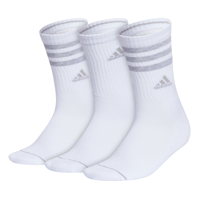 adidas Women's Cushioned 3-Stripe 3.0 3-Pack Crew Sock-1