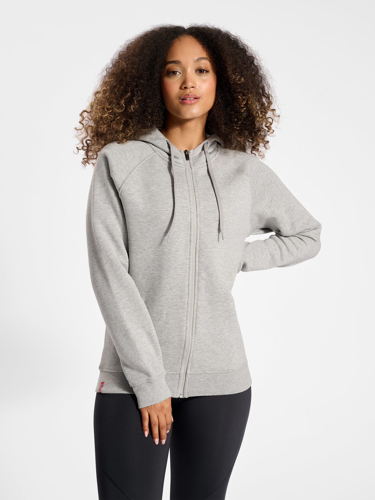 hummel Women's Red Heavy Zip Hoodie-5