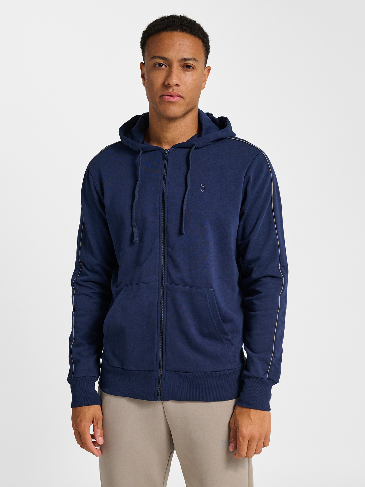 hummel Men's Pulse Piping Zip Hoodie-6
