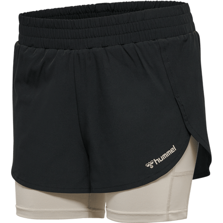 hummel Women's Mindful Training 2 In 1 Track Shorts-1