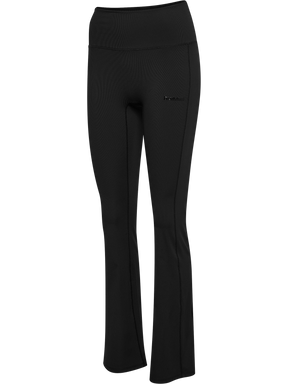 hummel Women's Prima Rib Straight Leg High Waist Tights-1