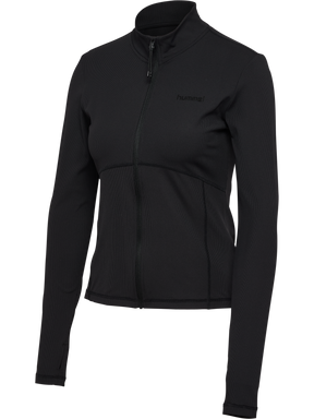 hummel Women's Prima Rib Zip Blouse-1