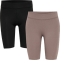 hummel Women's Training Essentials Maja 2-Pack Mid Waist Tight Shorts-1