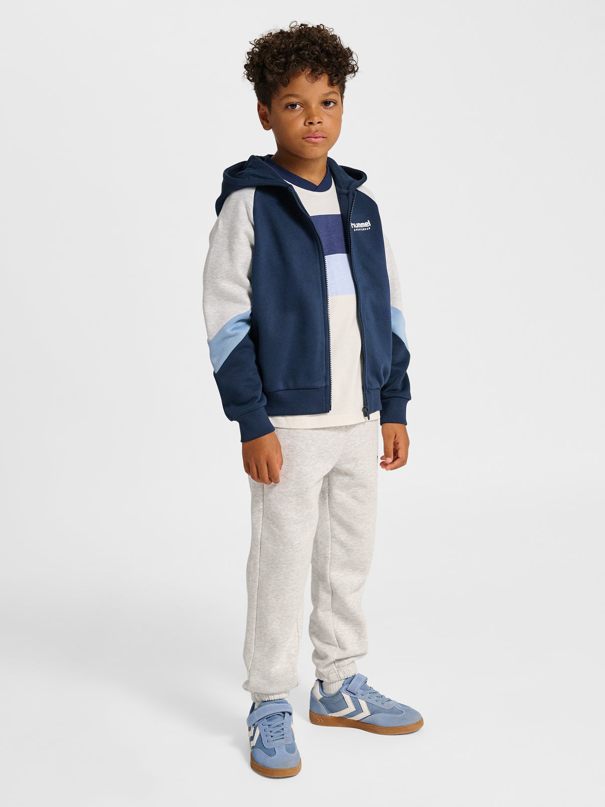 hummel Youth Loose Blocked Zip Hoodie-7