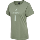 hummel Women's Active Graphic Cotton Tee Short Sleeve-1