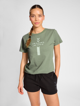 hummel Women's Active Graphic Cotton Tee Short Sleeve-4